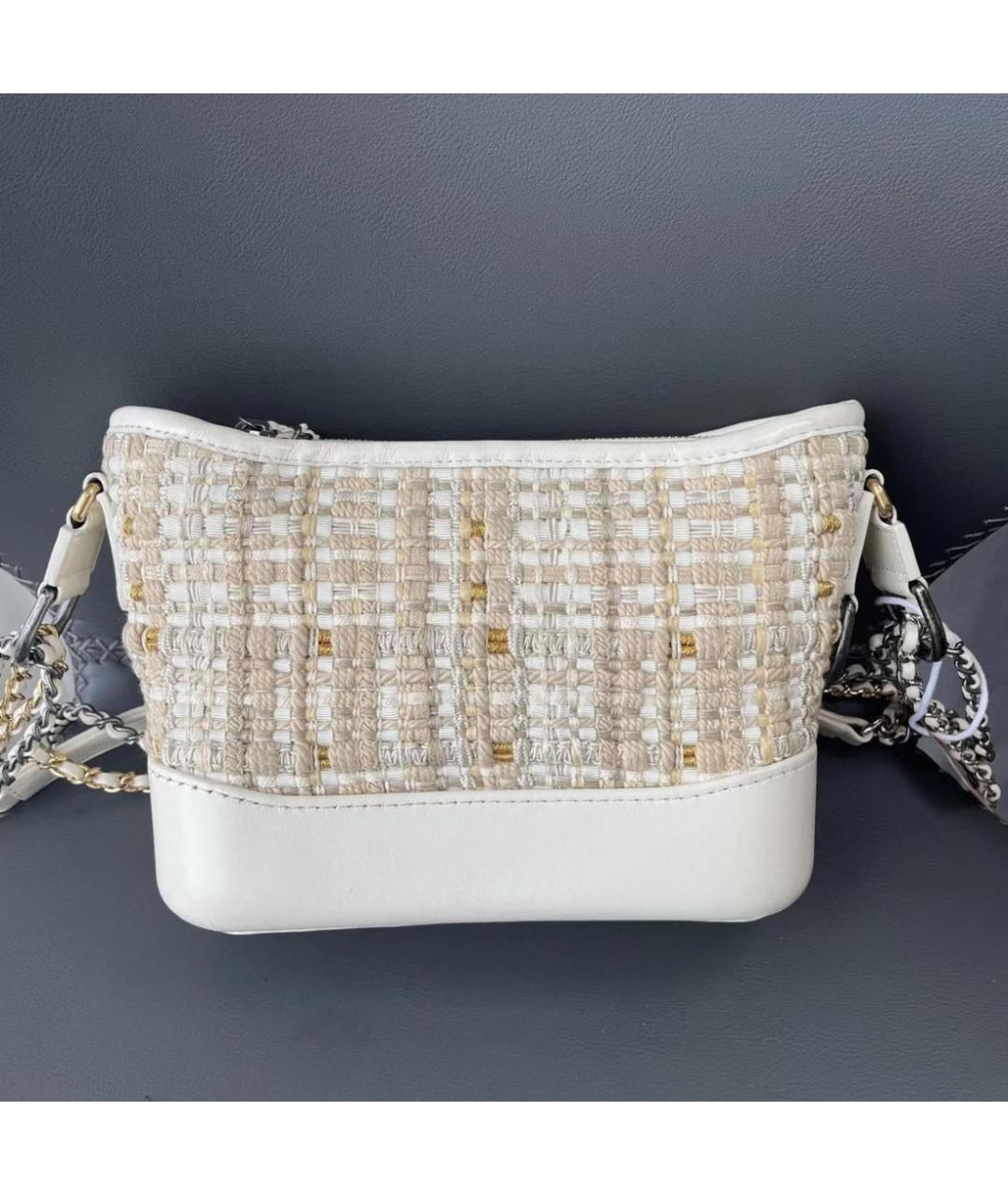 CHANEL Бежевая твидовая сумка через плечо, фото 3