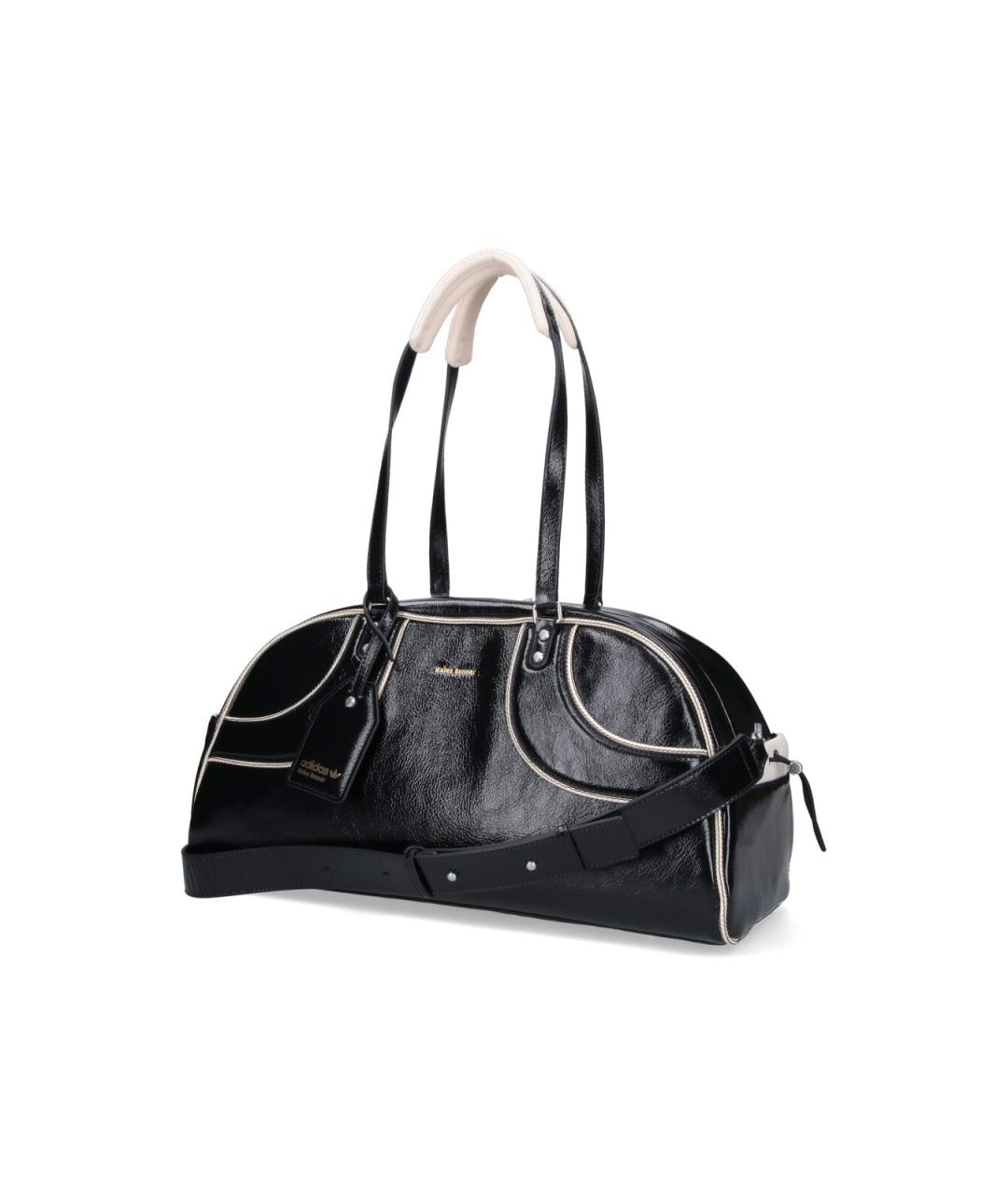 ADIDAS Черная кожаная сумка тоут, фото 2