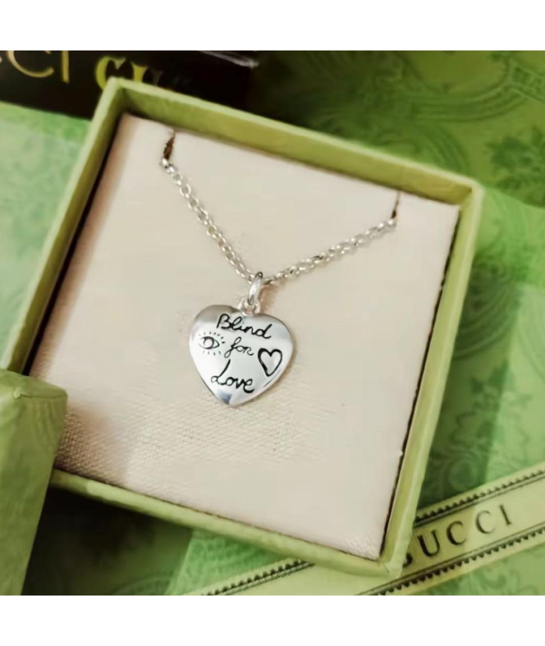 GUCCI Серебряная серебряная подвеска, фото 2