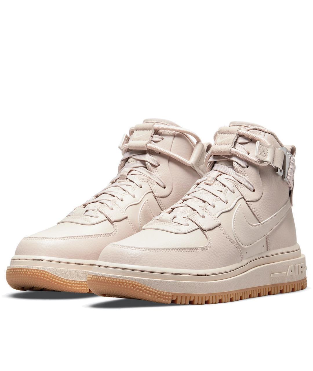 NIKE Бежевые кожаные кроссовки, фото 2