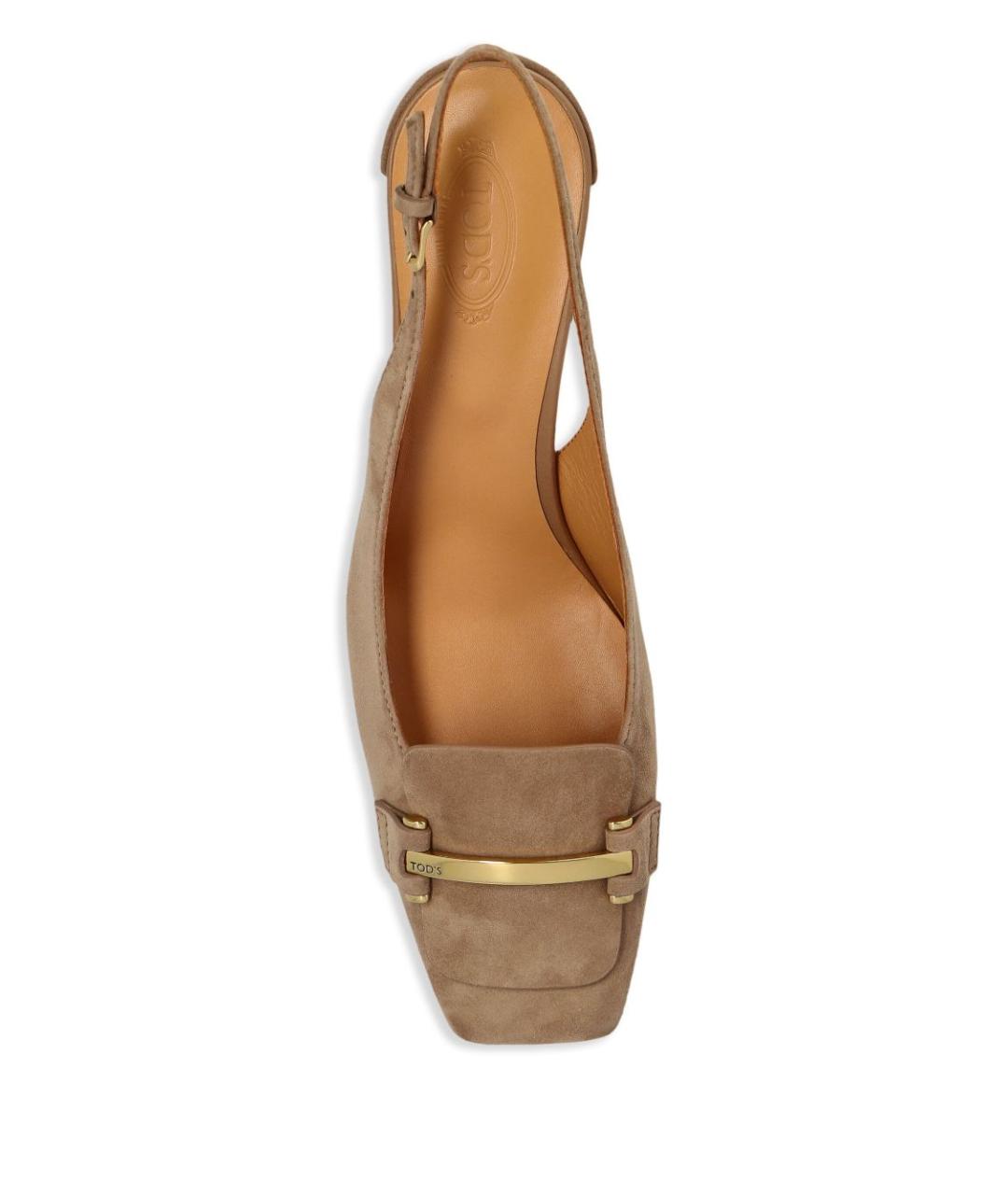 TOD'S Коричневые кожаные туфли, фото 4