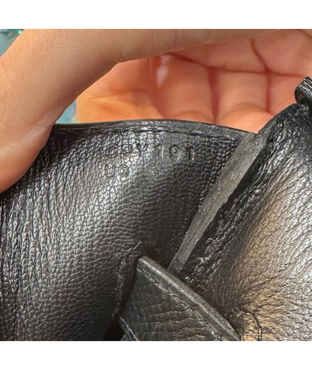HERMES Черная кожаная сумка с короткими ручками, фото 5