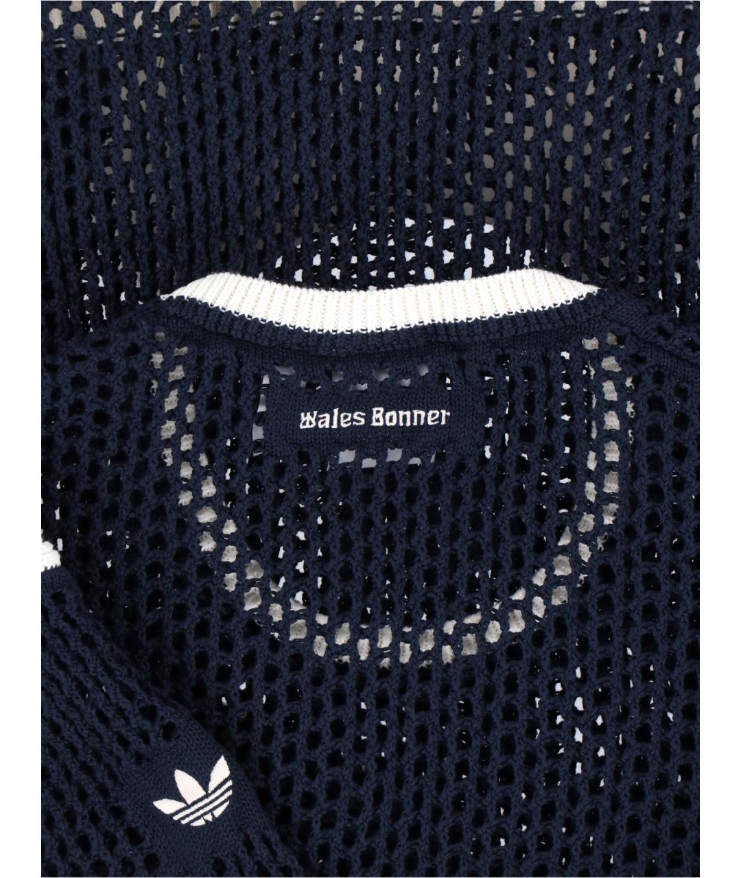 ADIDAS Темно-синяя хлопковая футболка, фото 3