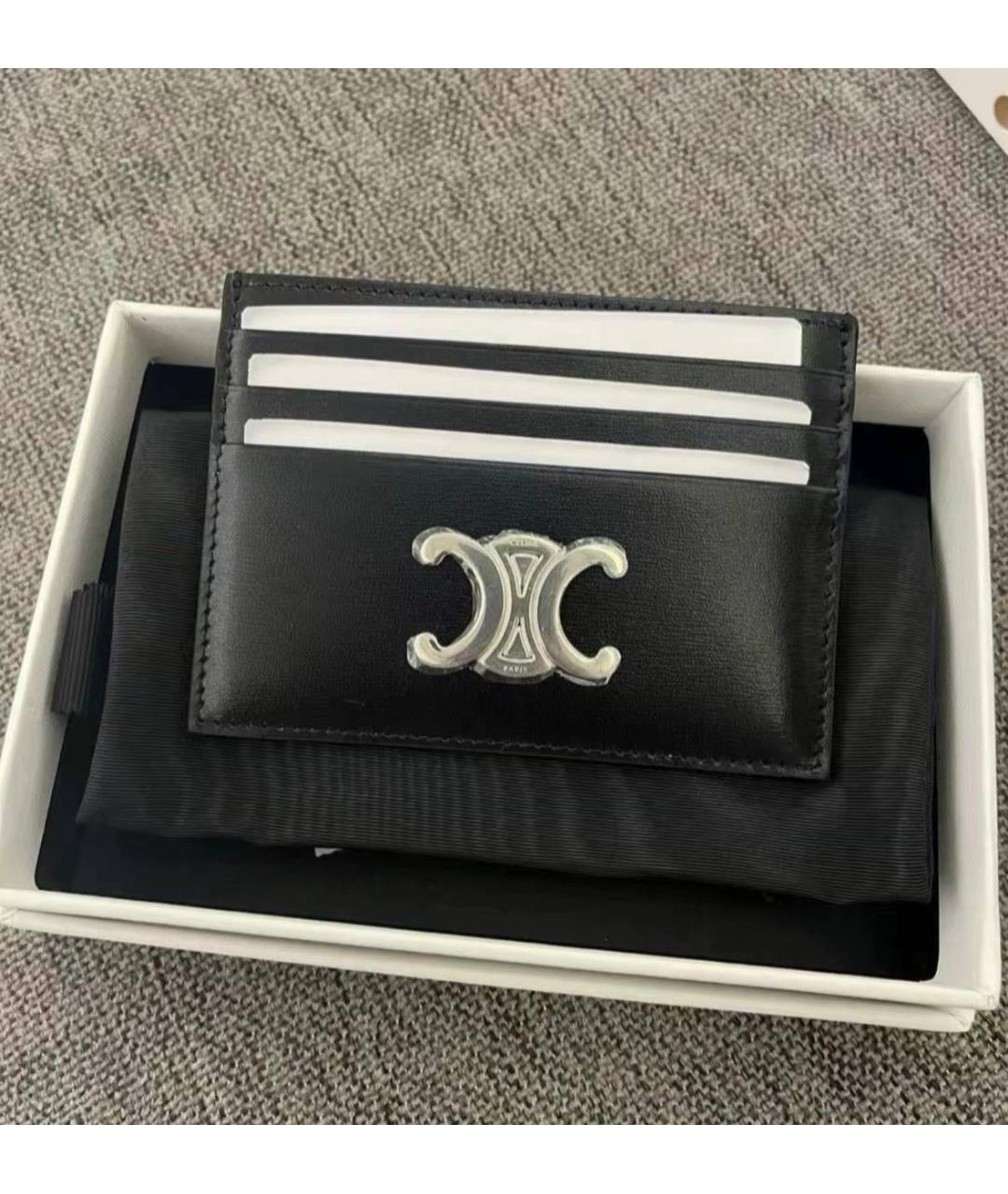CELINE Черный кожаный кардхолдер, фото 2