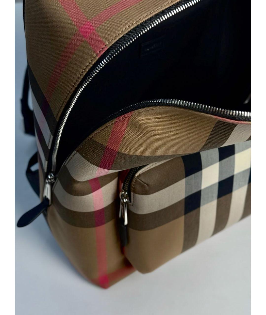 BURBERRY Коричневый тканевый рюкзак, фото 7