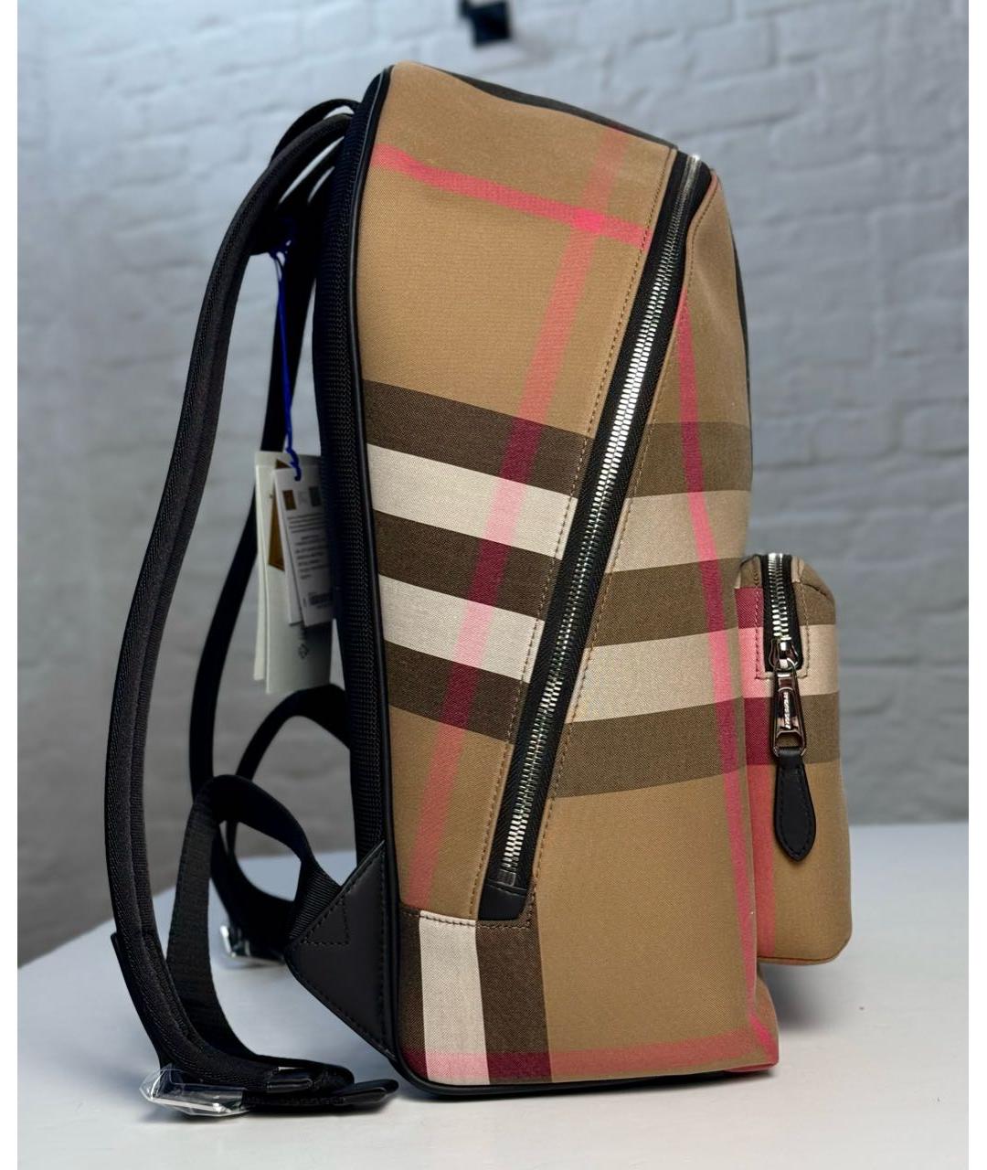 BURBERRY Коричневый тканевый рюкзак, фото 3