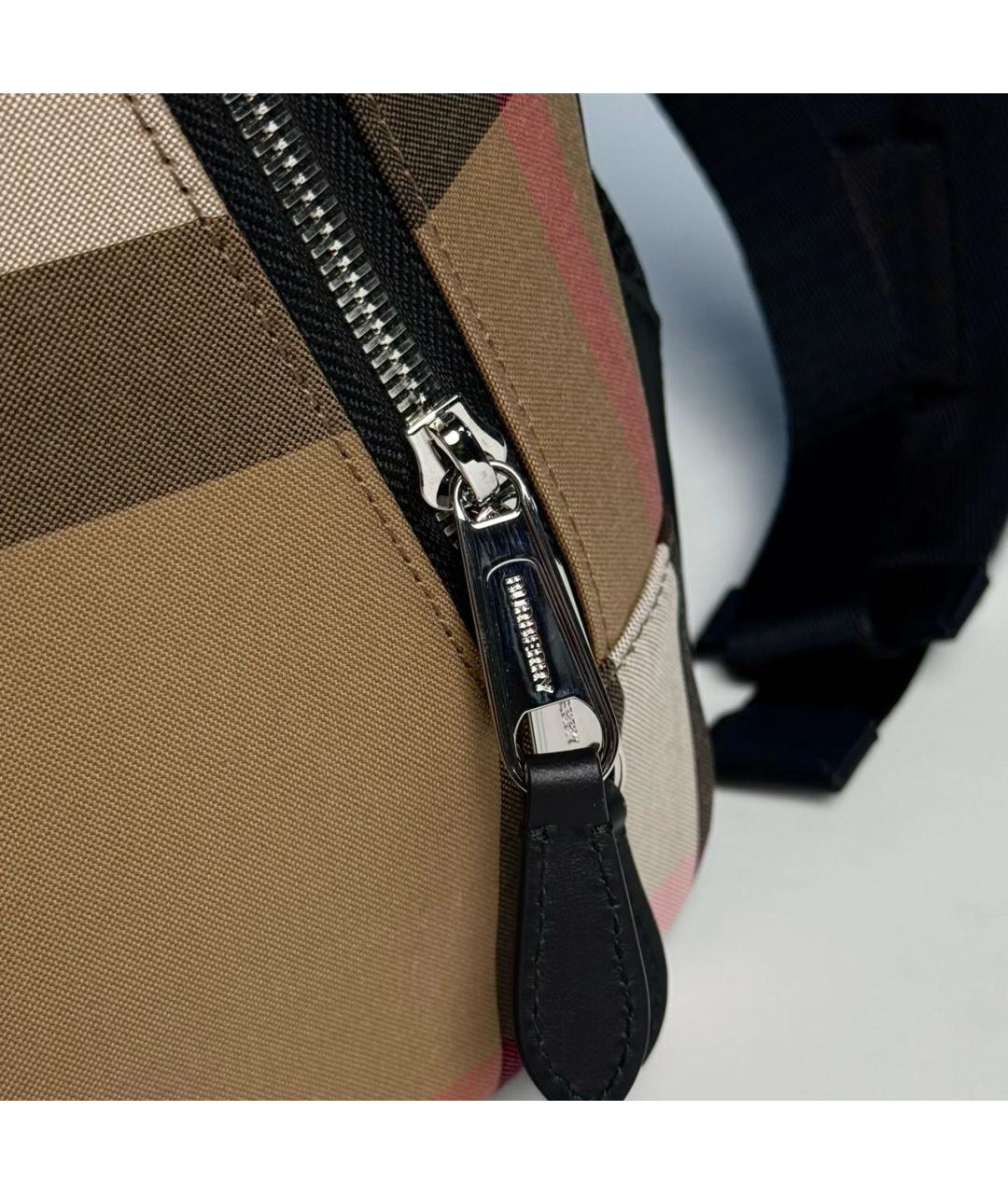 BURBERRY Коричневый тканевый рюкзак, фото 5