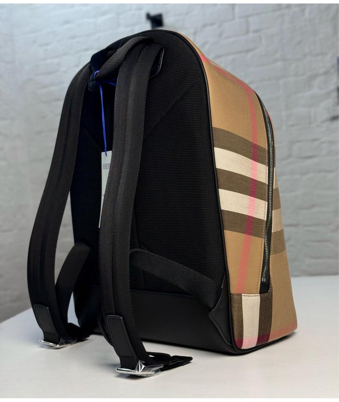 BURBERRY Коричневый тканевый рюкзак, фото 4