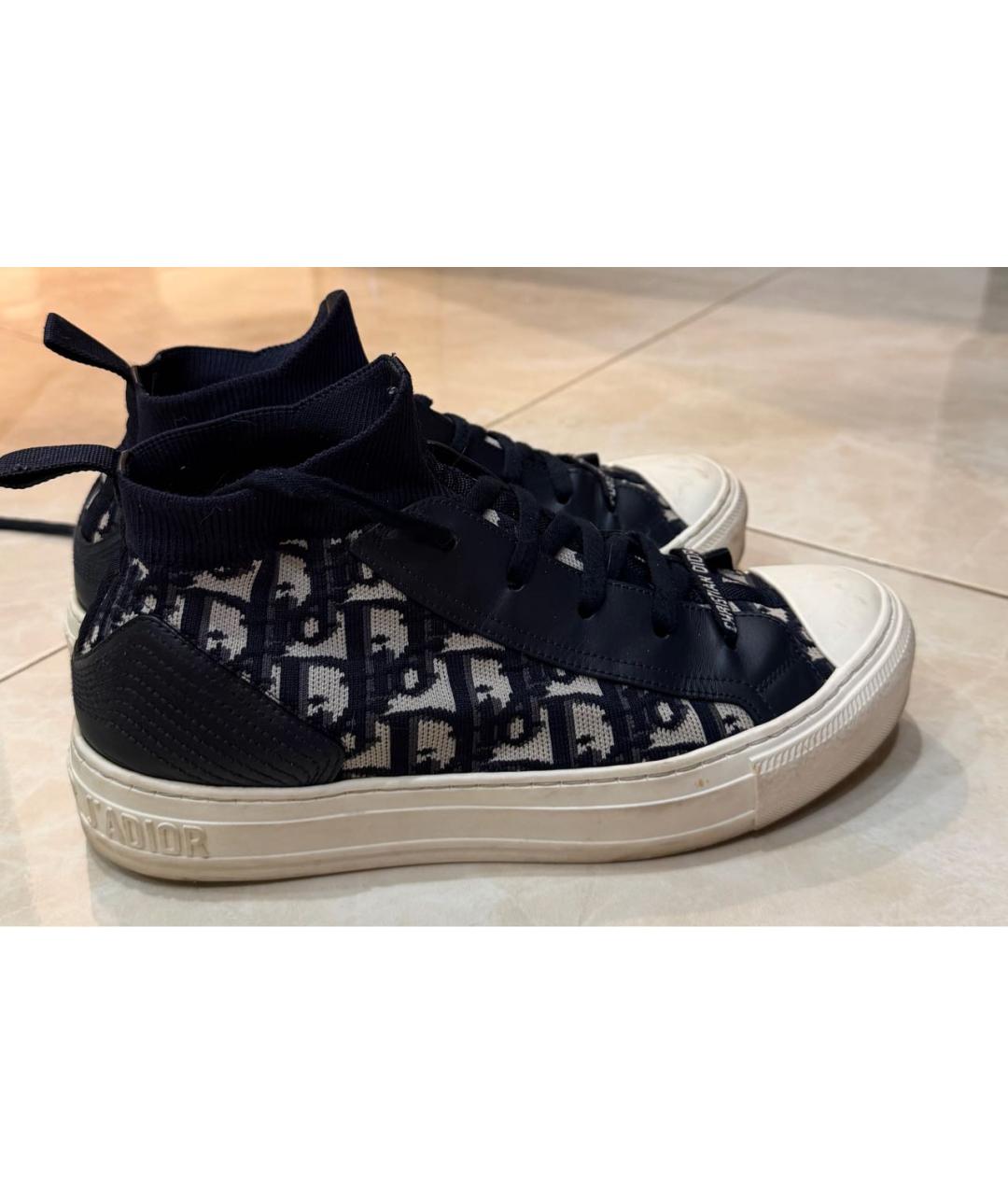 CHRISTIAN DIOR Темно-синие текстильные кеды, фото 7