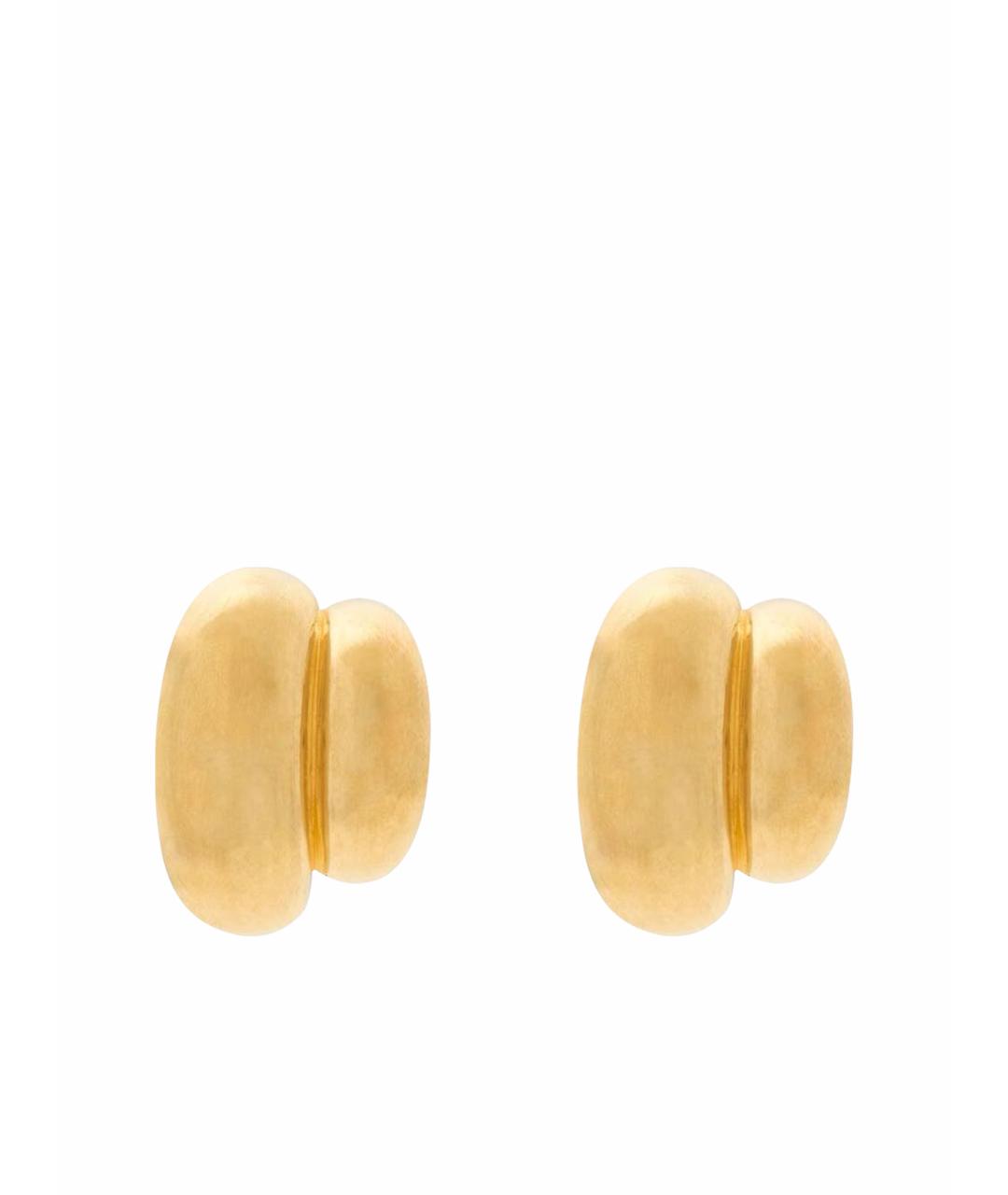 SAINT LAURENT Желтые латунные серьги, фото 1