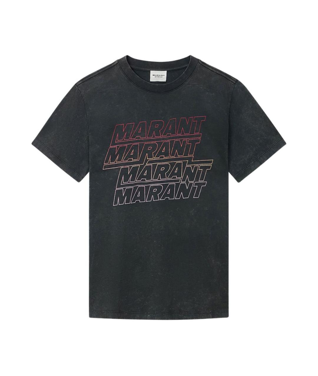 ISABEL MARANT ETOILE Черная хлопковая футболка, фото 1