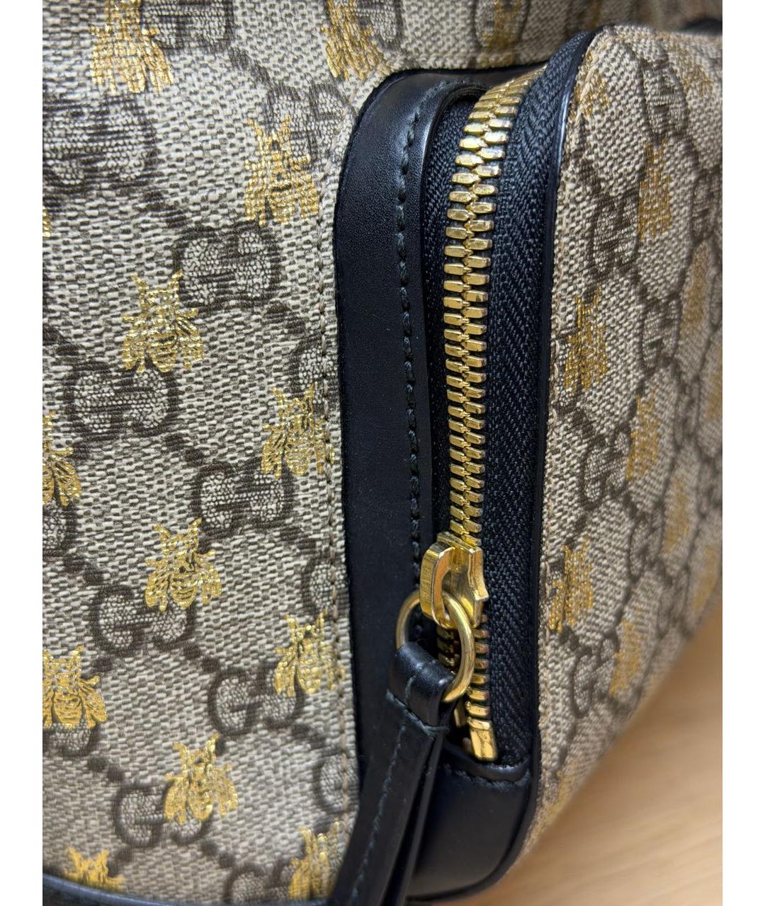 GUCCI Бежевый кожаный рюкзак, фото 5