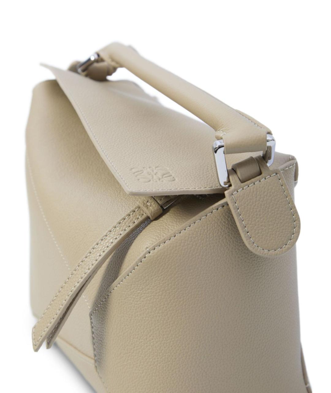 LOEWE Белая кожаная сумка через плечо, фото 4