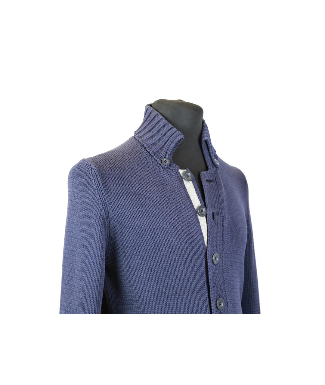BRUNELLO CUCINELLI Темно-синий хлопковый кардиган, фото 3