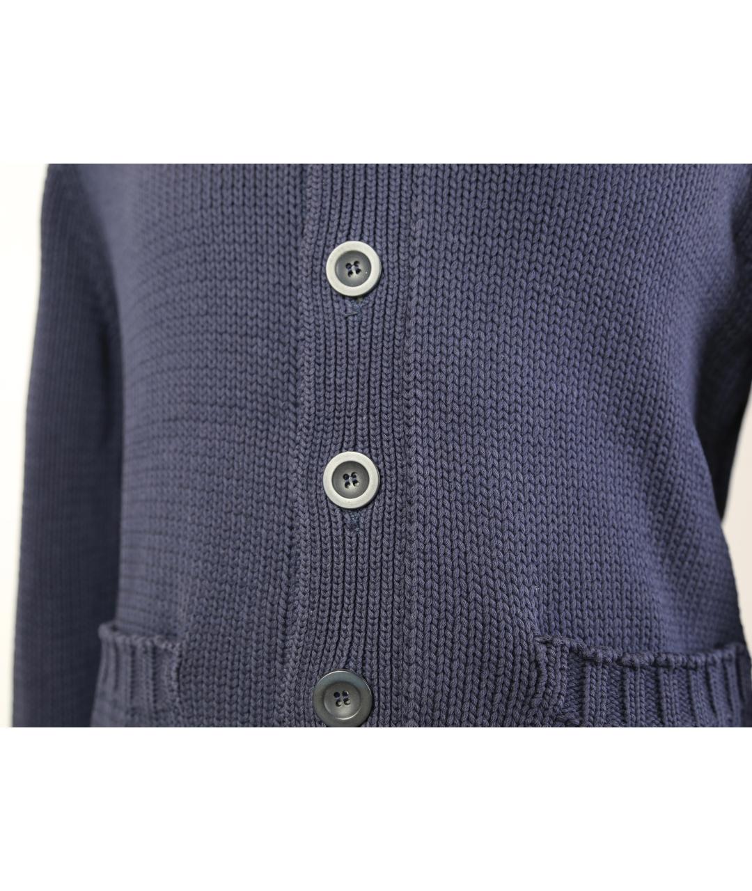 BRUNELLO CUCINELLI Темно-синий хлопковый кардиган, фото 6