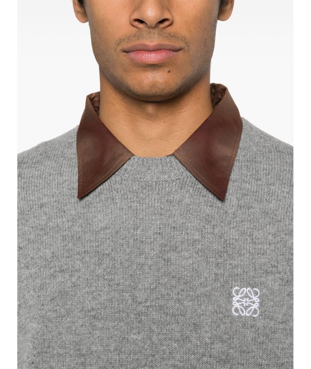 LOEWE Серый полиэстеровый джемпер / свитер, фото 4