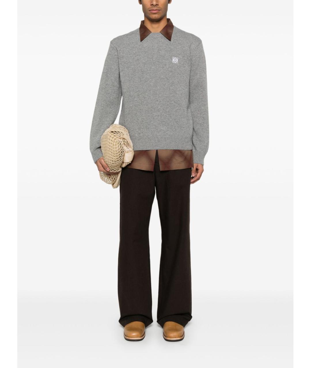 LOEWE Серый полиэстеровый джемпер / свитер, фото 5