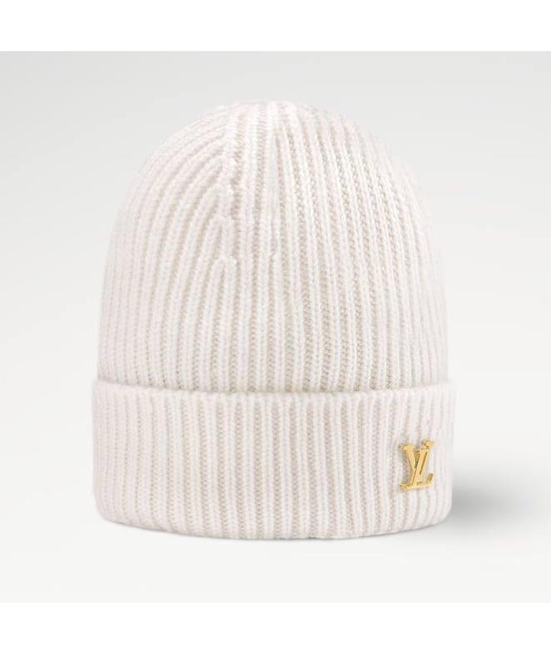 LOUIS VUITTON Белая кашемировая шапка, фото 2