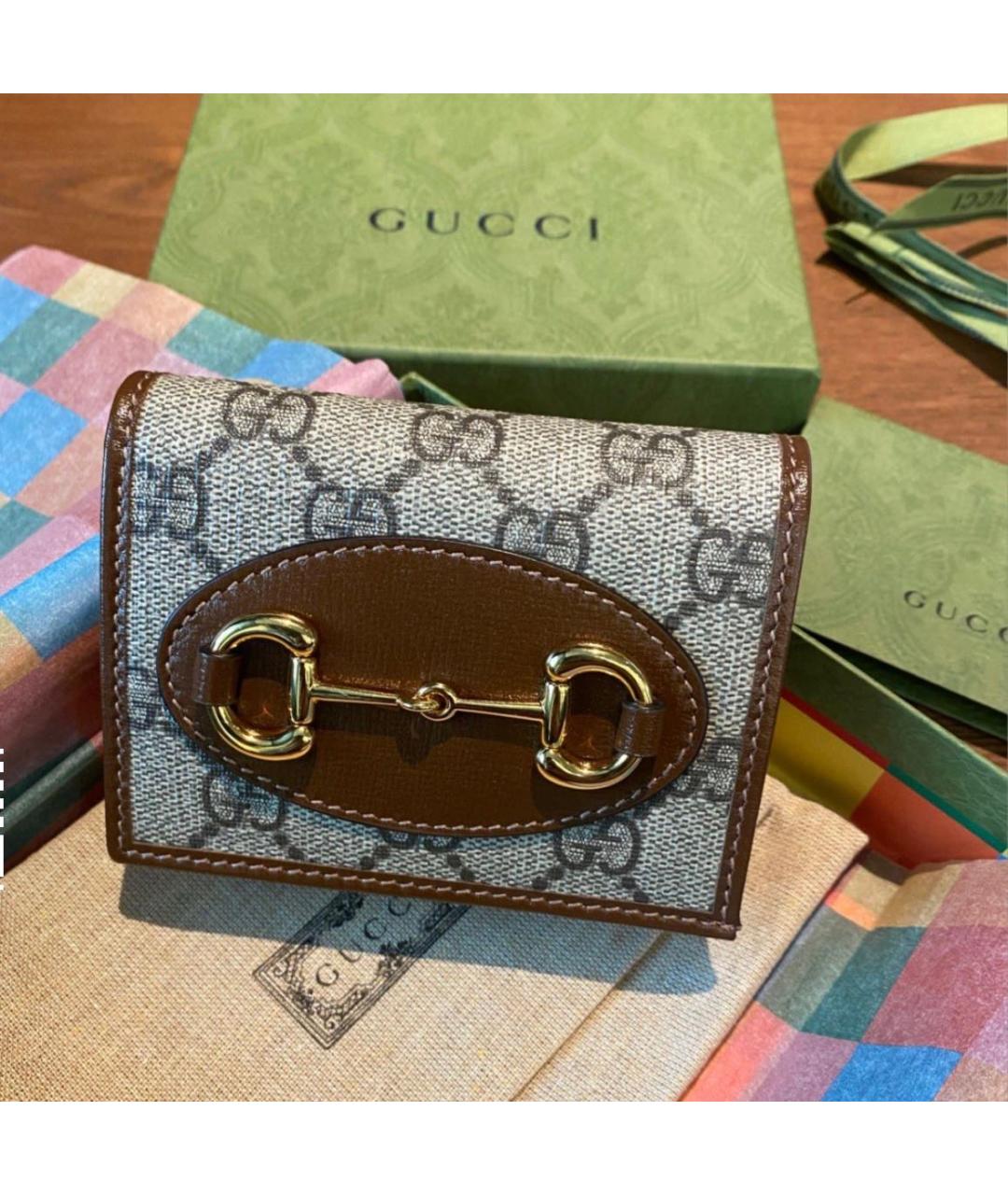 GUCCI Коричневый кошелек, фото 3