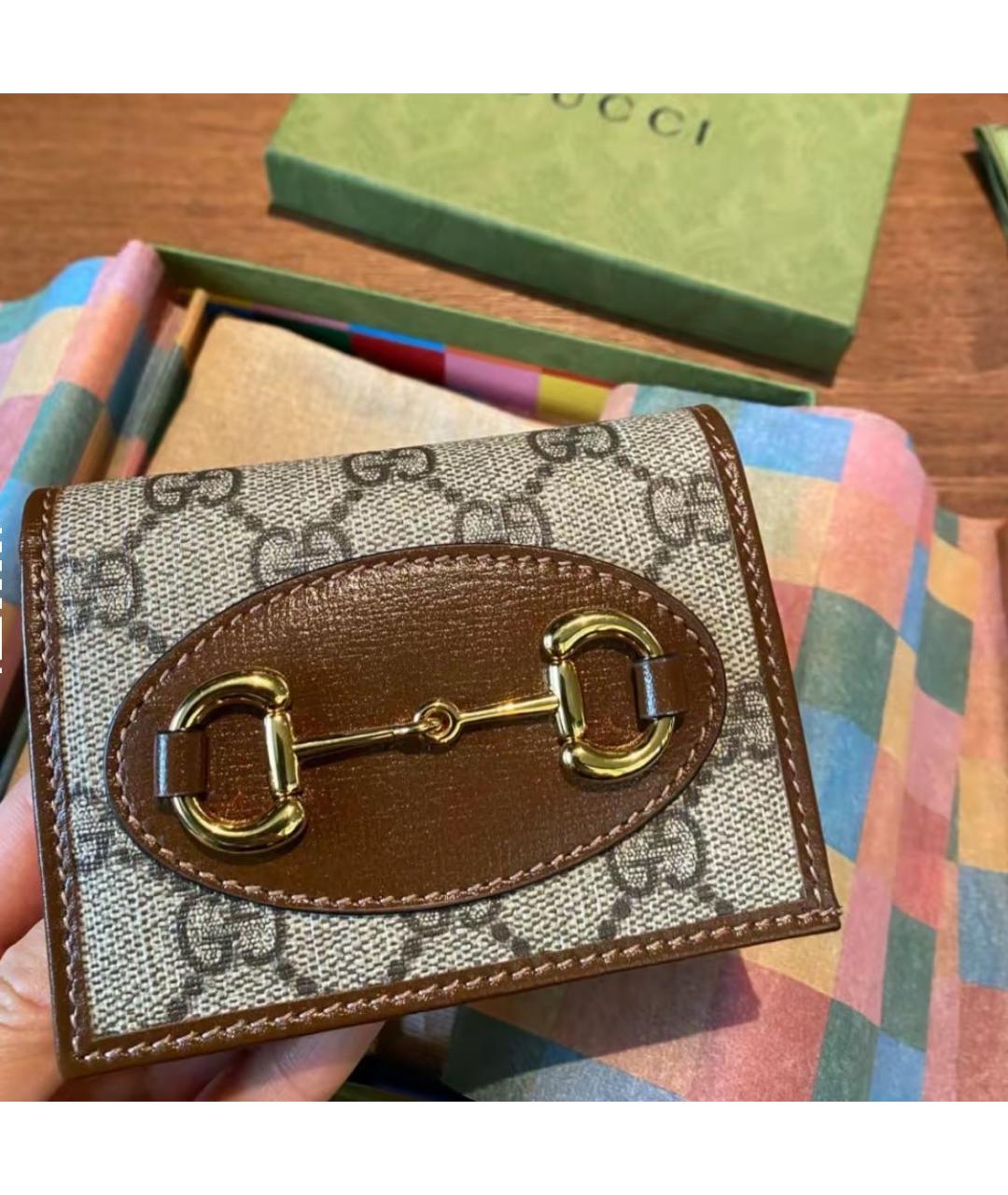 GUCCI Коричневый кошелек, фото 2