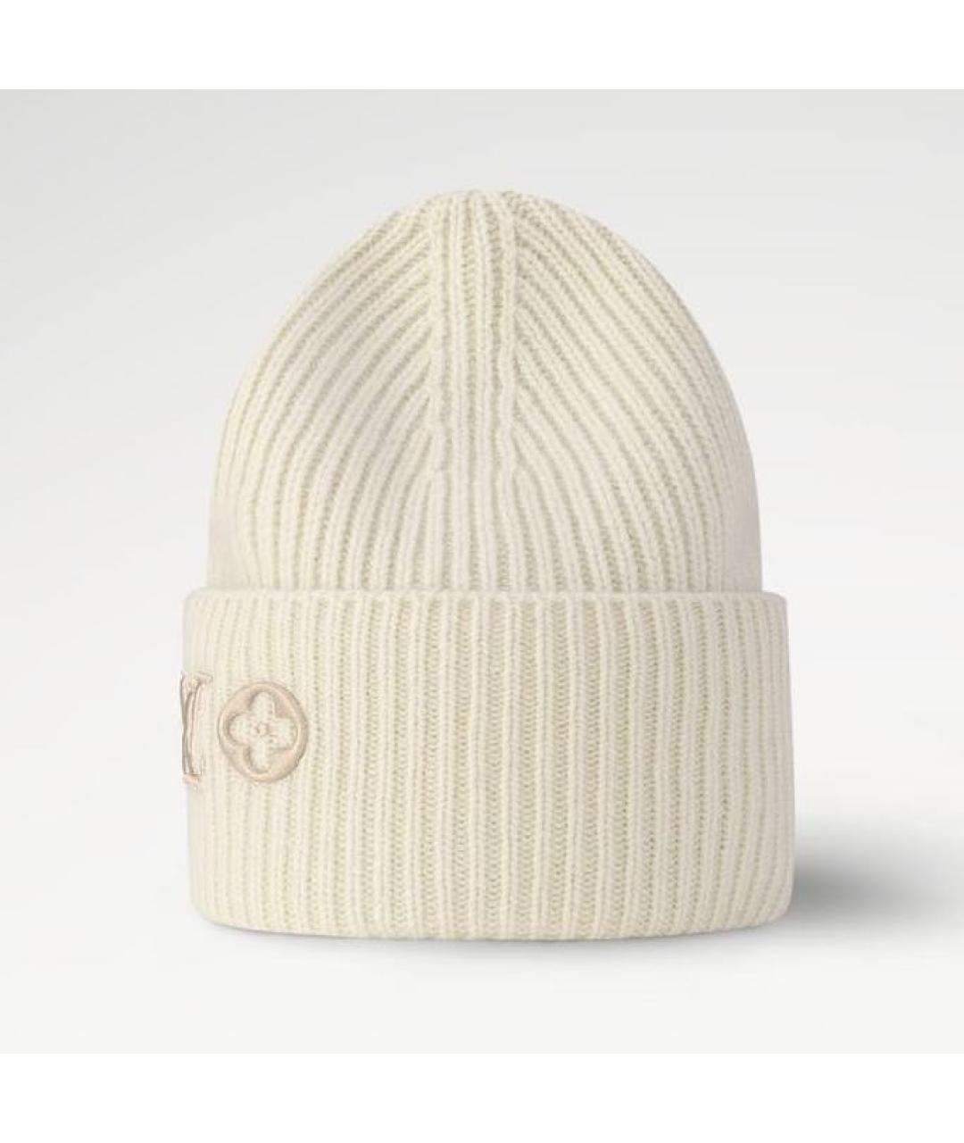 LOUIS VUITTON Белая шерстяная шапка, фото 2