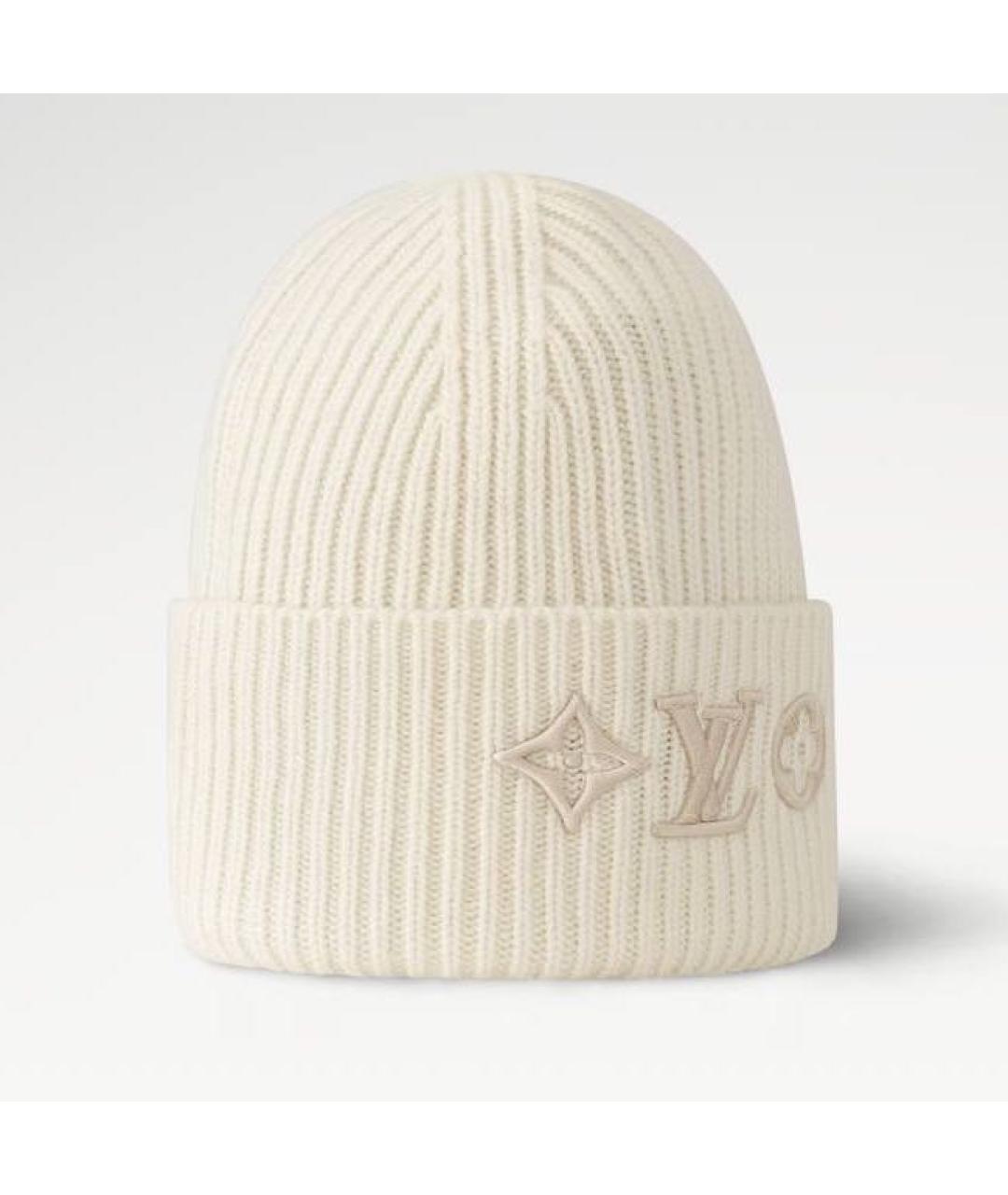 LOUIS VUITTON Белая шерстяная шапка, фото 6