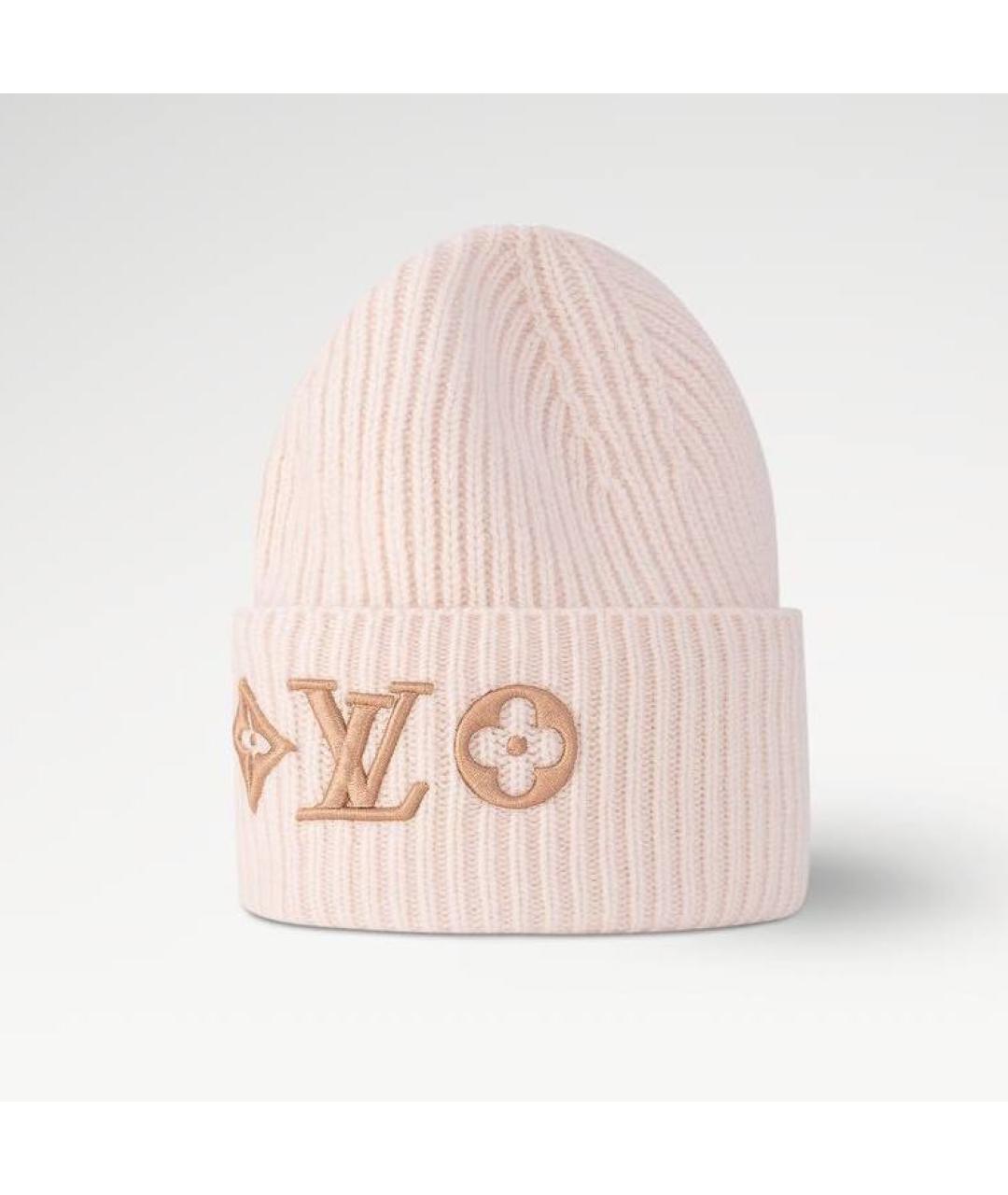 LOUIS VUITTON Розовая шерстяная шапка, фото 5
