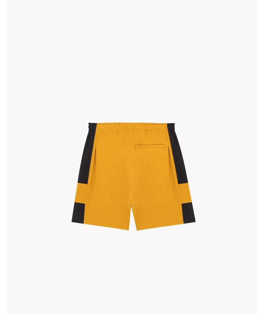 SAINT LAURENT Горчичные хлопковые шорты, фото 3