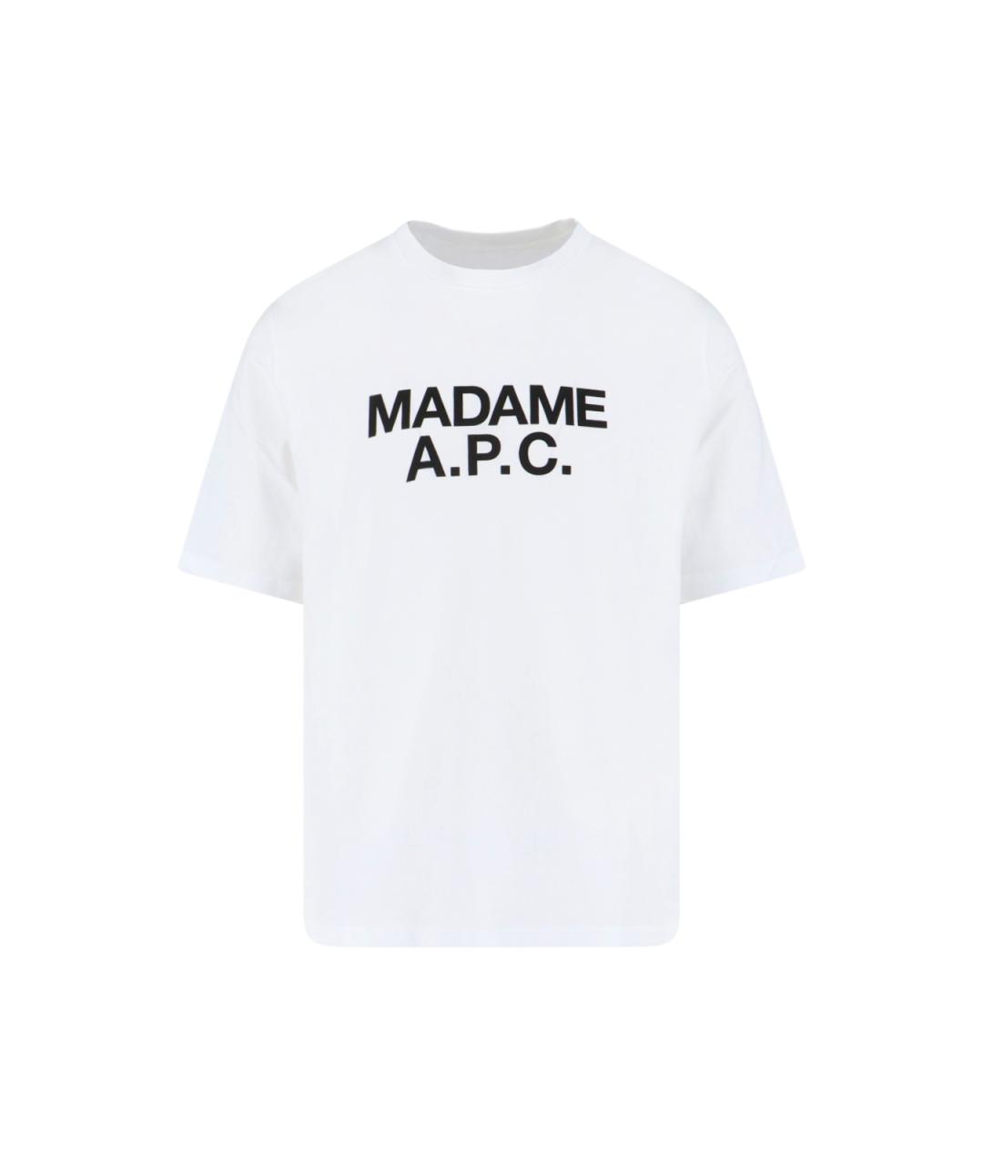 A.P.C. Белая хлопковая футболка, фото 1