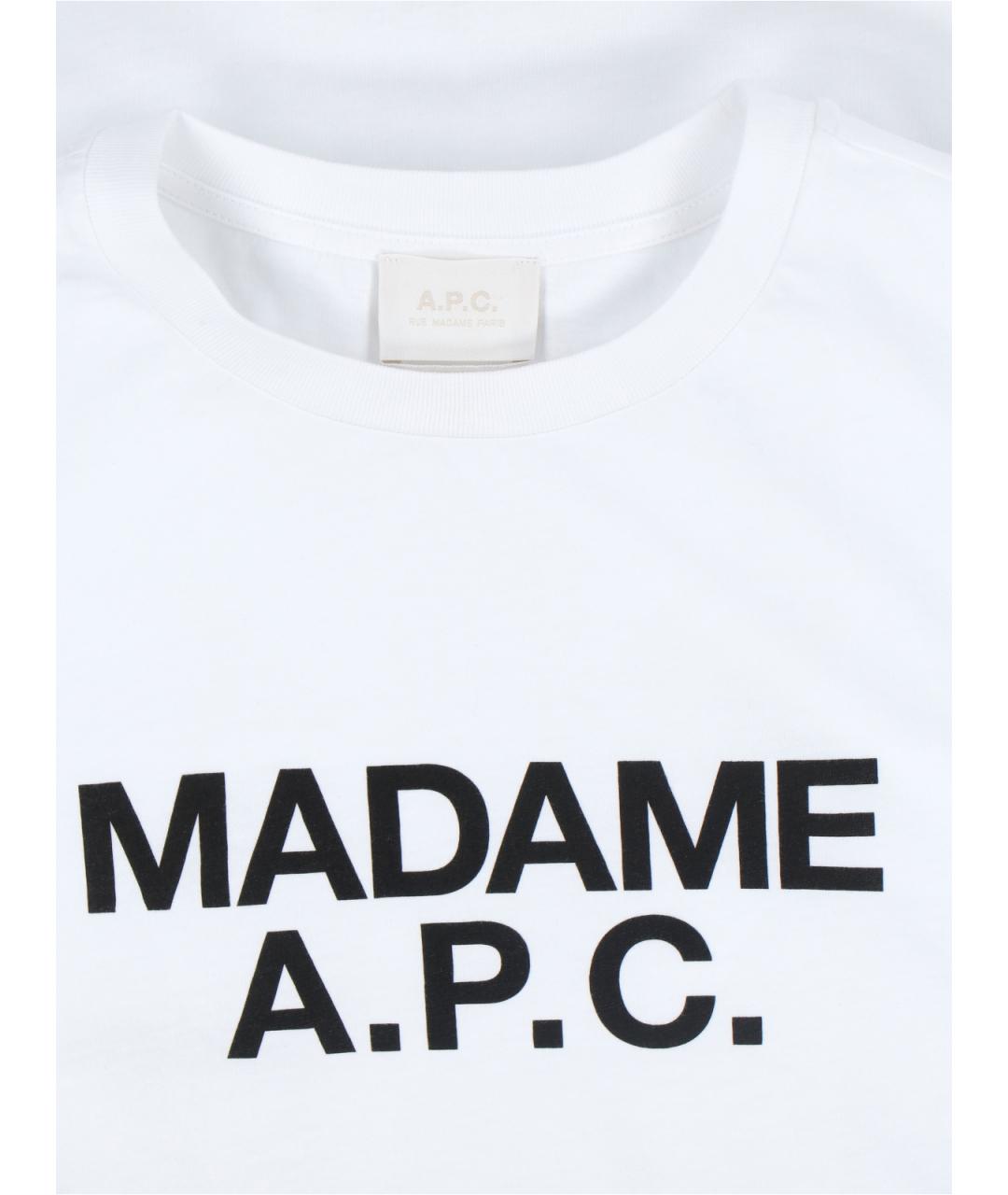 A.P.C. Белая хлопковая футболка, фото 3