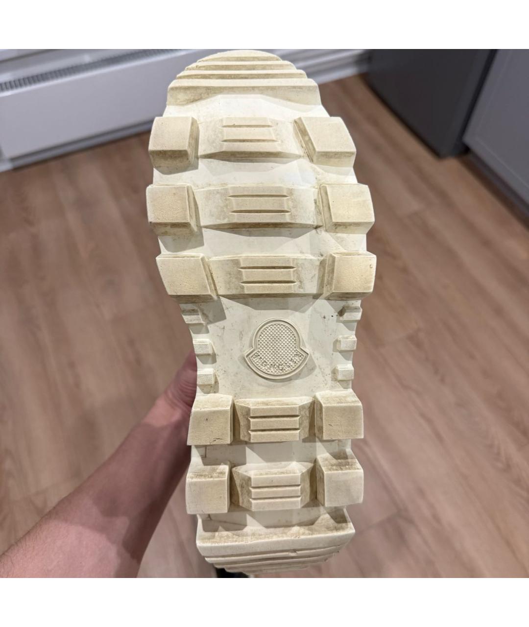 MONCLER Зеленые кожаные высокие ботинки, фото 5