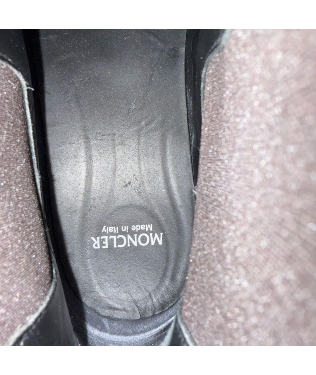 MONCLER Зеленые кожаные высокие ботинки, фото 6