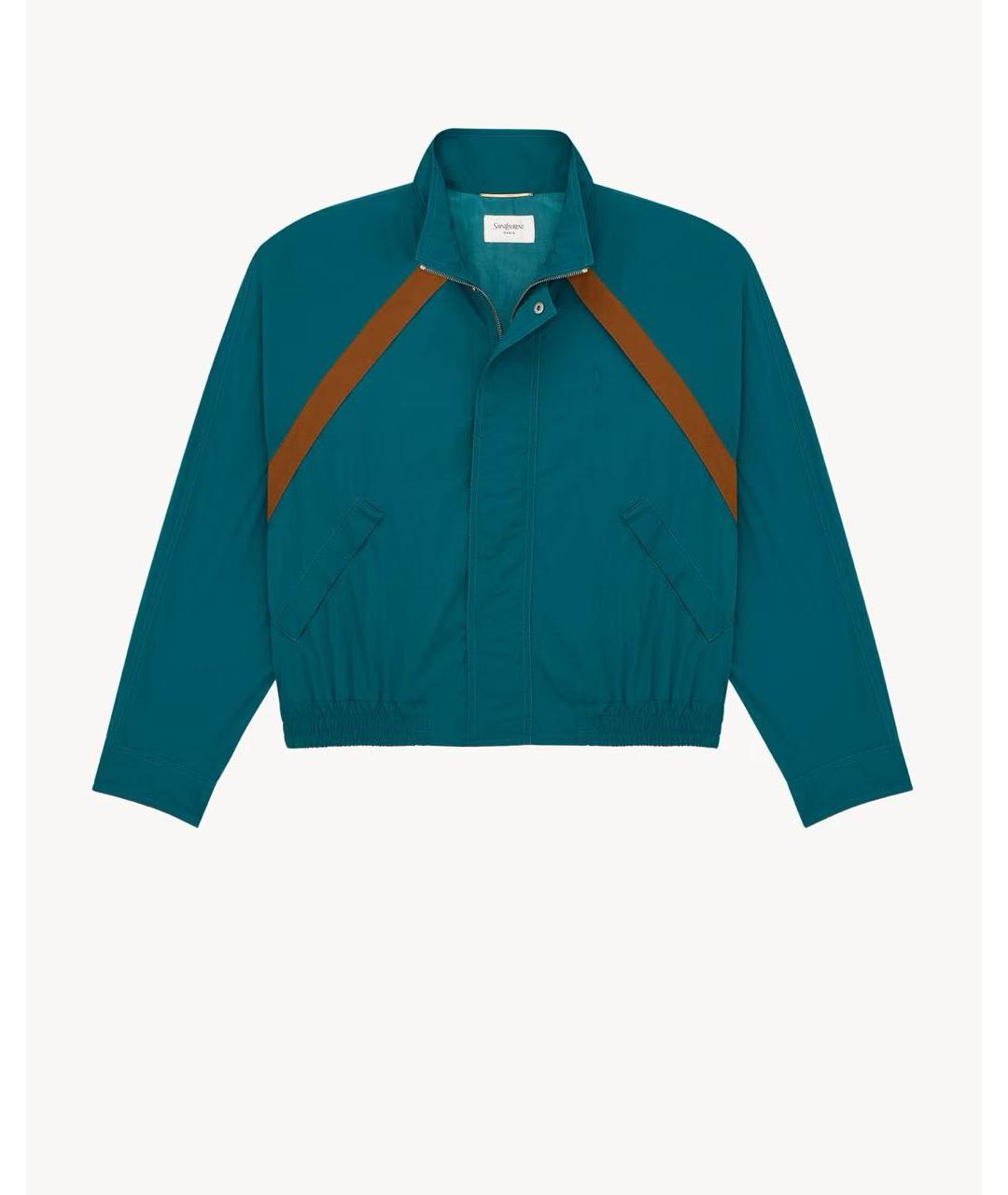 SAINT LAURENT Зеленая хлопковая куртка, фото 3