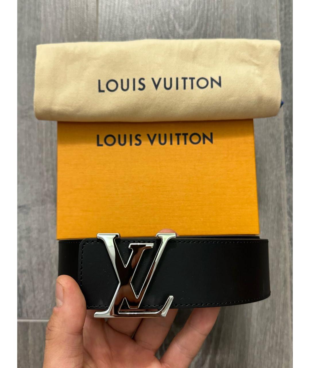 LOUIS VUITTON Коричневый кожаный ремень, фото 2