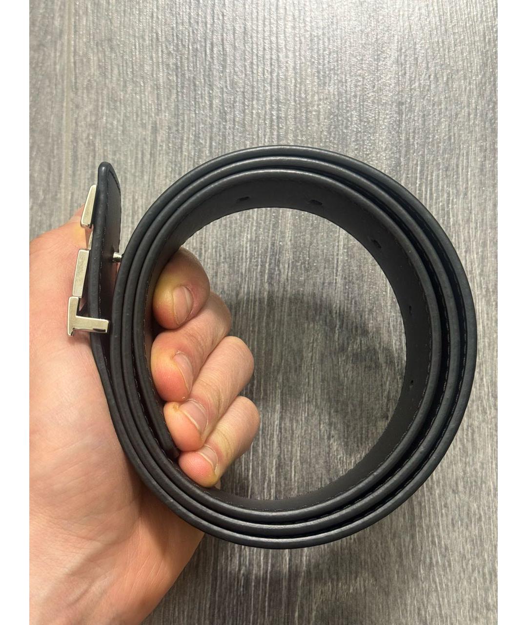 LOUIS VUITTON Коричневый кожаный ремень, фото 6