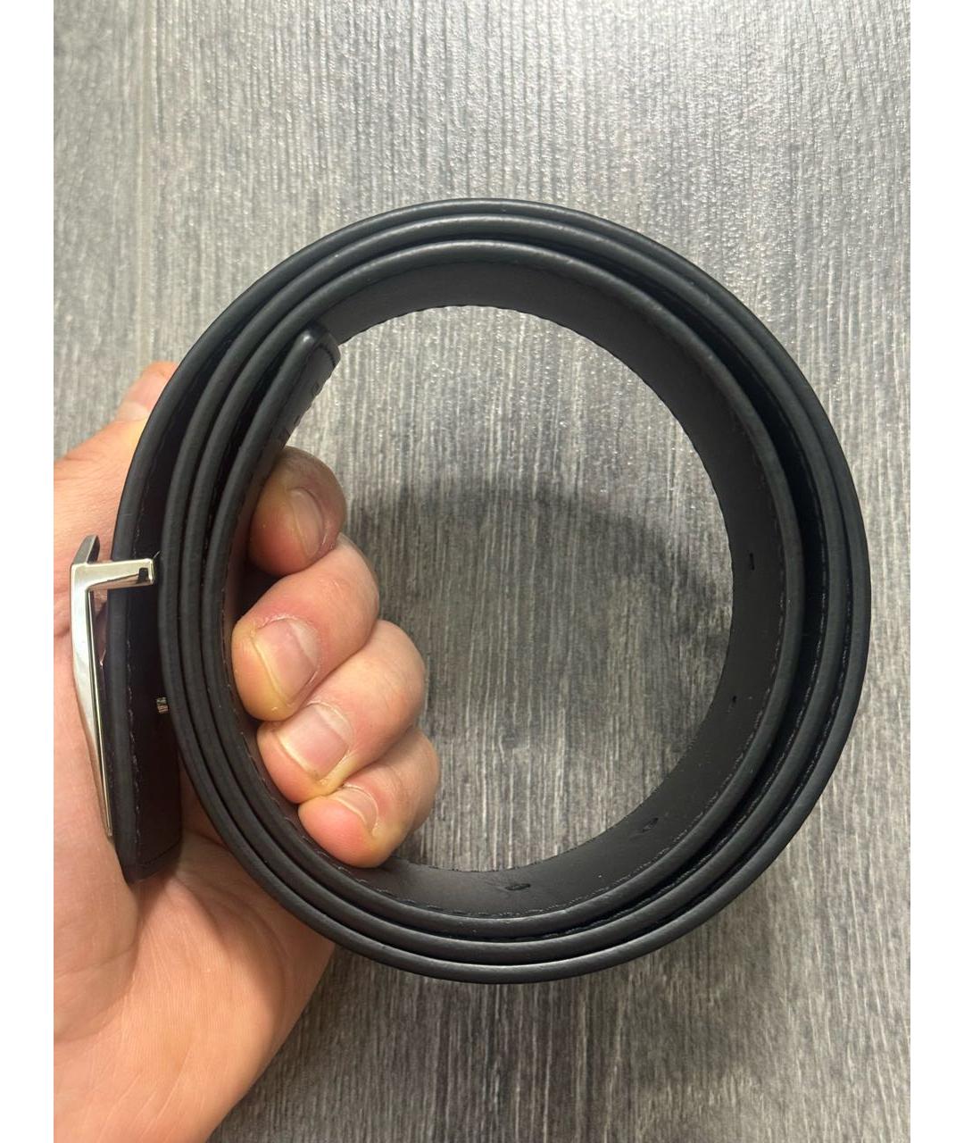 LOUIS VUITTON Коричневый кожаный ремень, фото 7