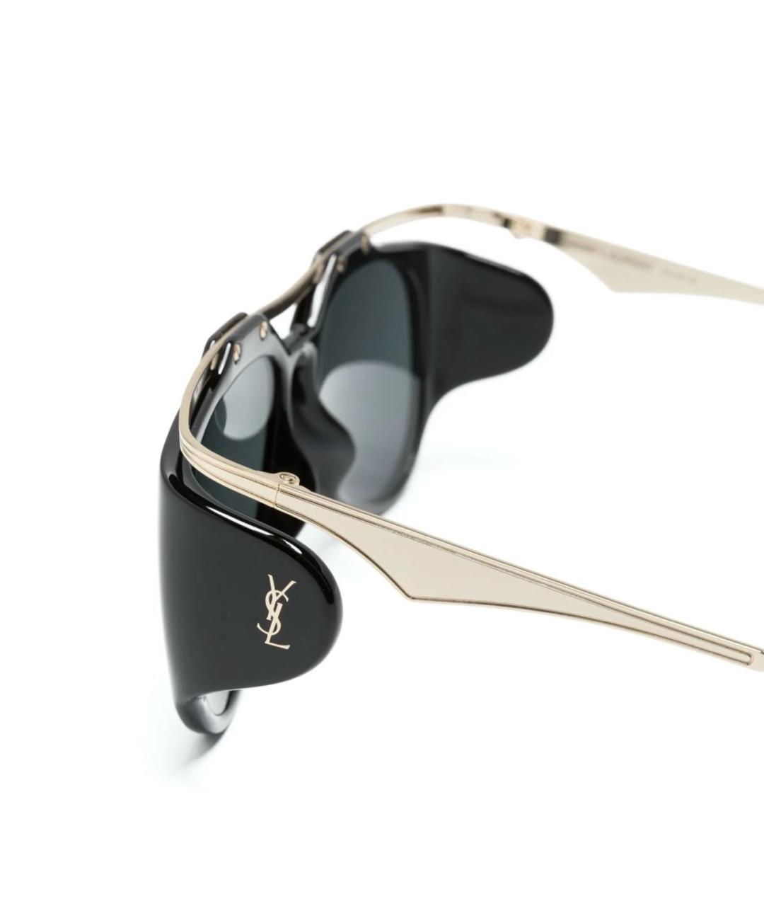 SAINT LAURENT Черные пластиковые солнцезащитные очки, фото 3