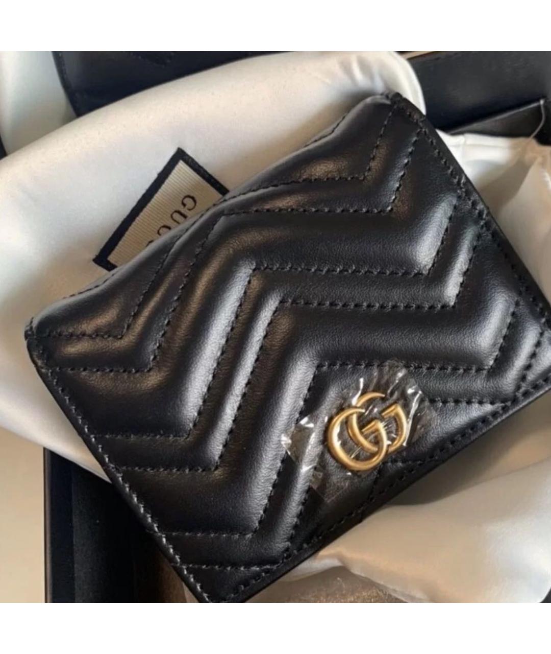 GUCCI Черный кожаный кошелек, фото 2