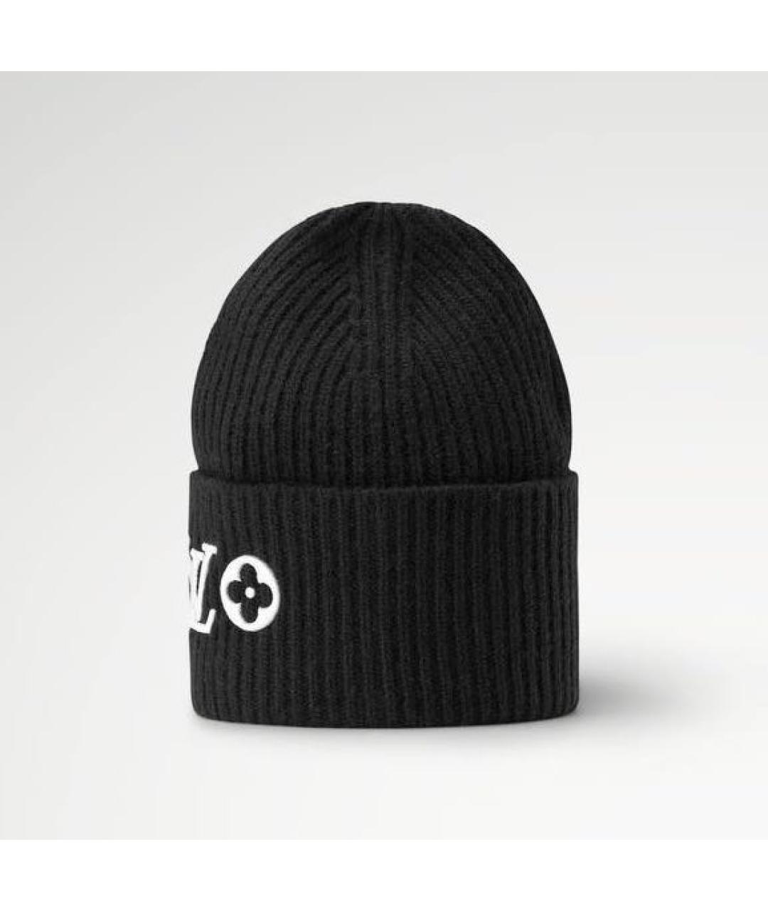LOUIS VUITTON Черная шерстяная шапка, фото 4