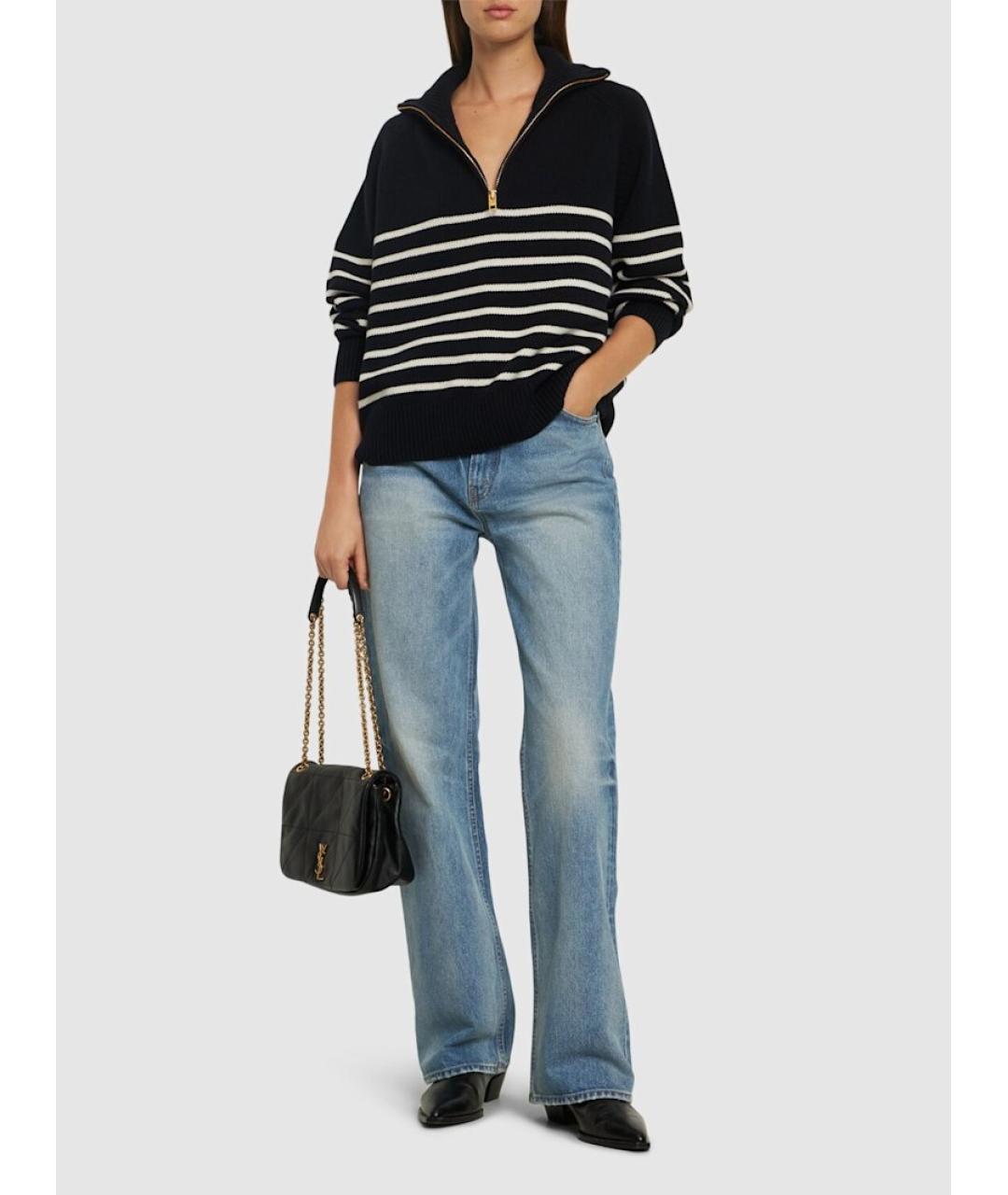 NILI LOTAN Темно-синий кашемировый джемпер / свитер, фото 7