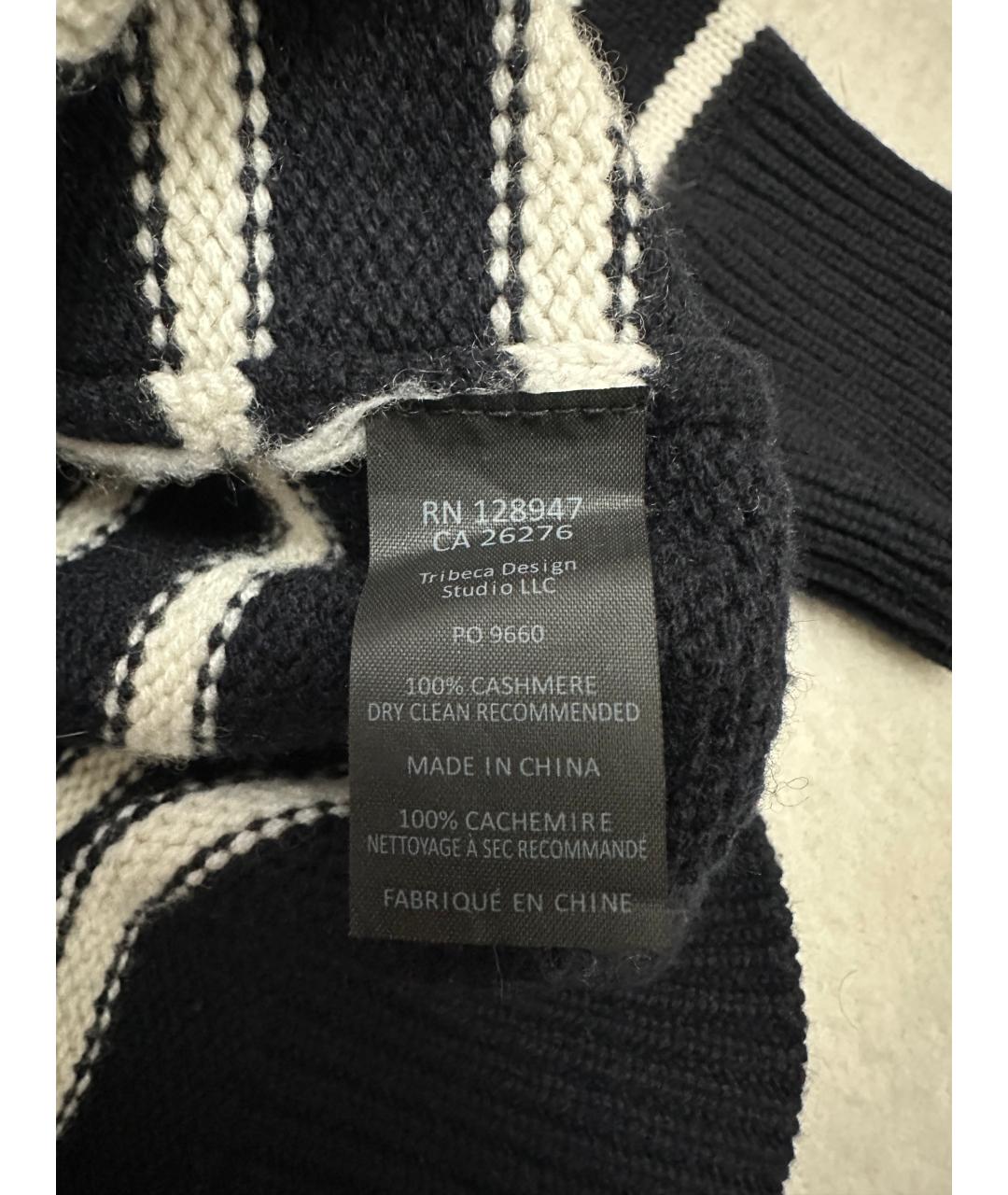 NILI LOTAN Темно-синий кашемировый джемпер / свитер, фото 6