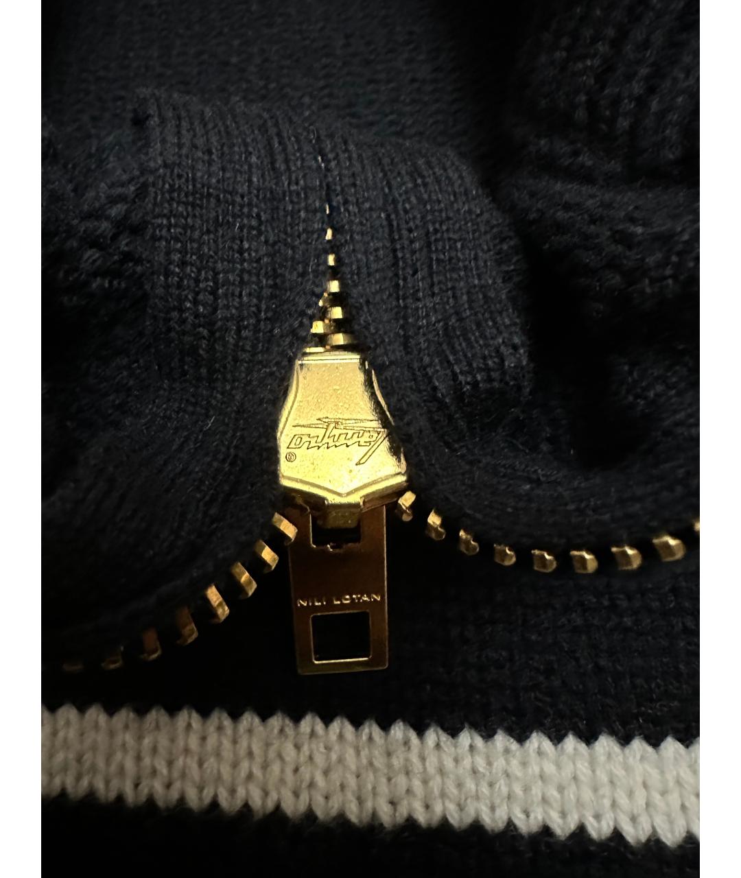 NILI LOTAN Темно-синий кашемировый джемпер / свитер, фото 5