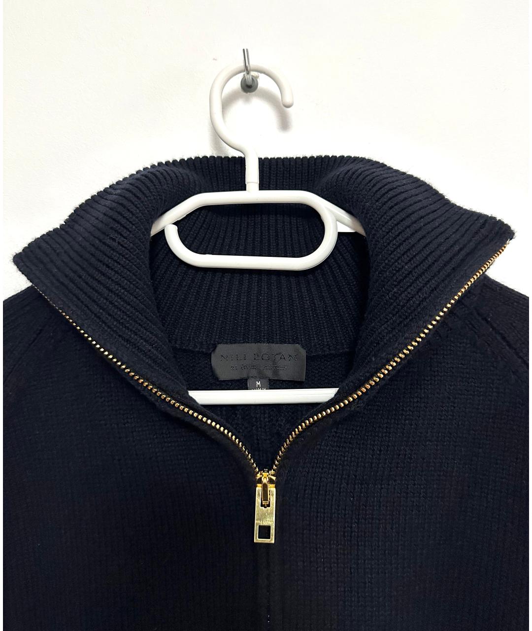 NILI LOTAN Темно-синий кашемировый джемпер / свитер, фото 3