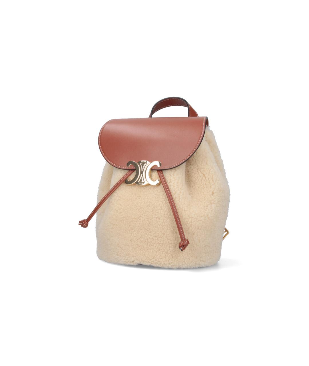 CELINE Бежевый рюкзак, фото 2