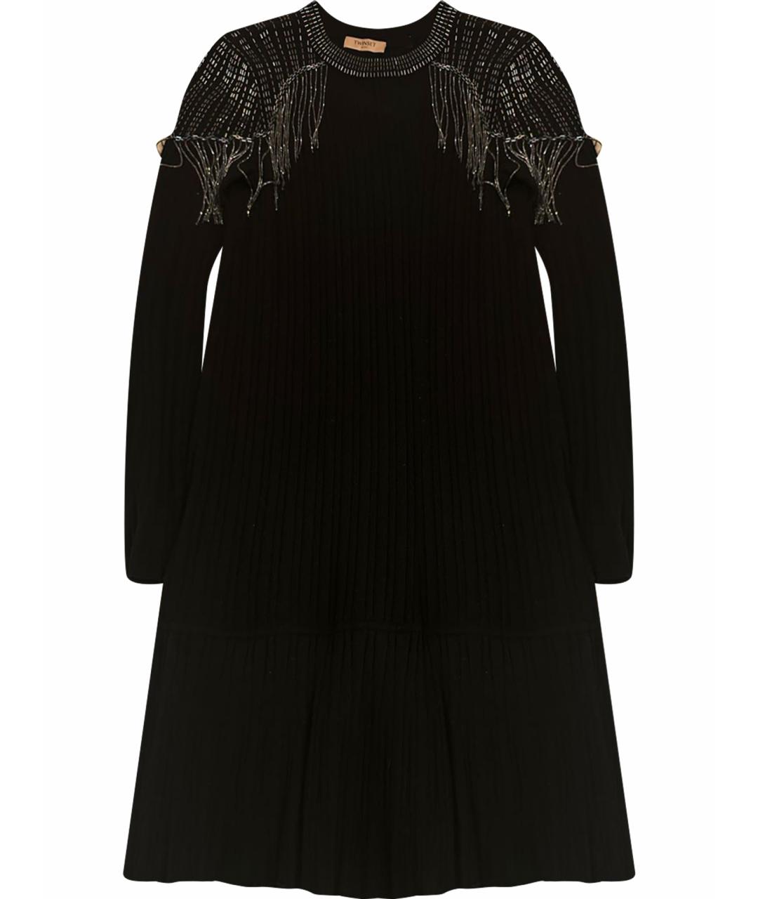 TWIN-SET Черное коктейльное платье, фото 1