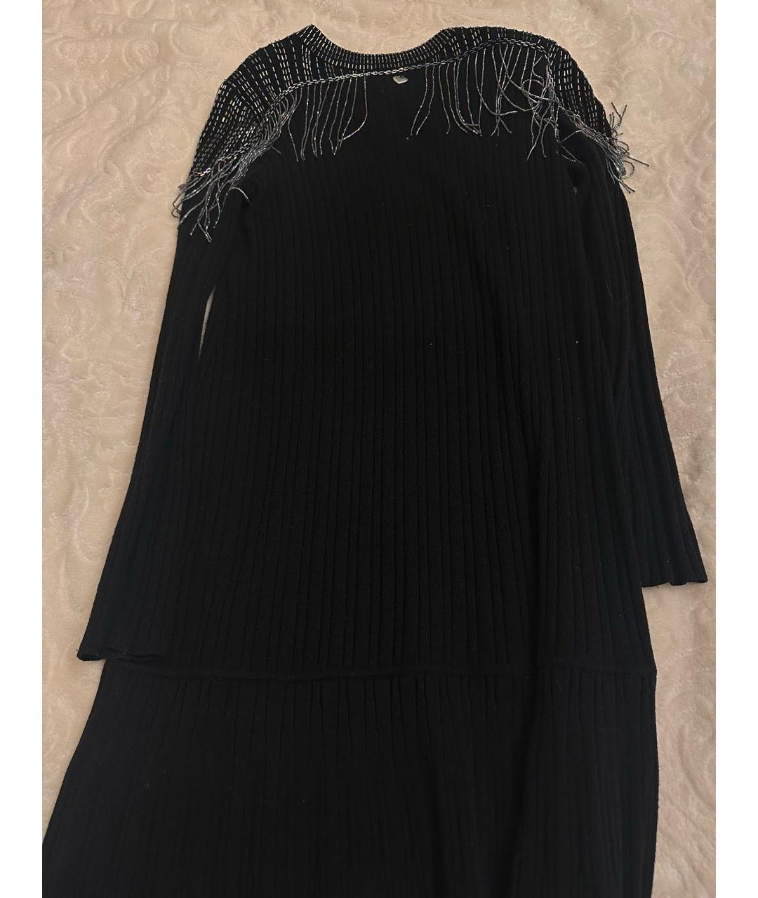 TWIN-SET Черное коктейльное платье, фото 2