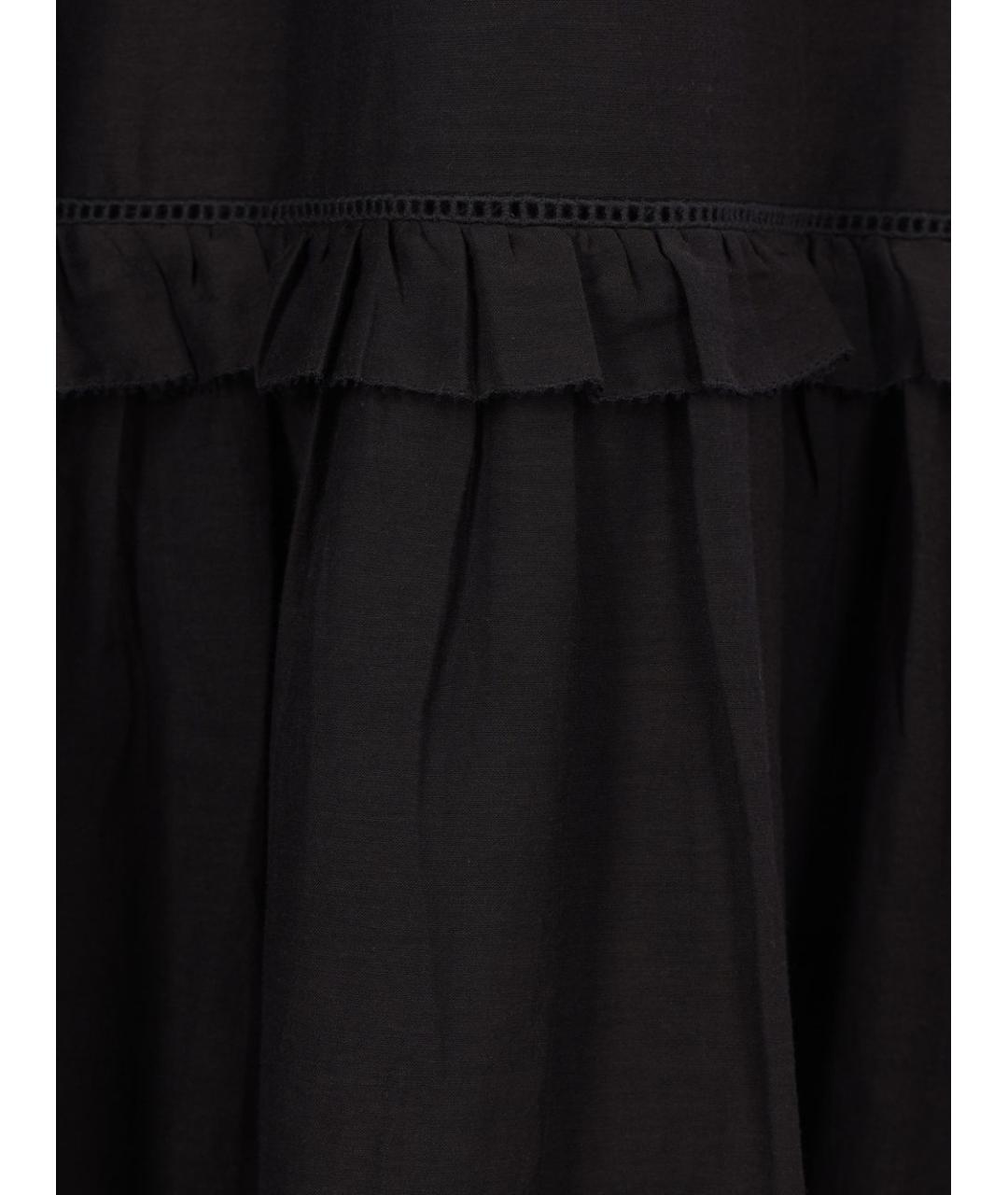 ISABEL MARANT ETOILE Черная хлопковая юбка макси, фото 3