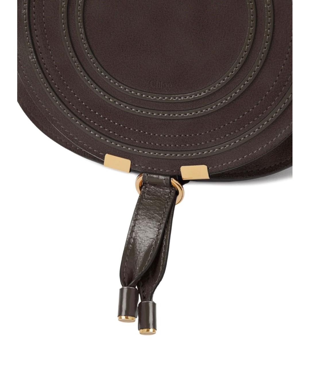 CHLOE Коричневая замшевая сумка через плечо, фото 4