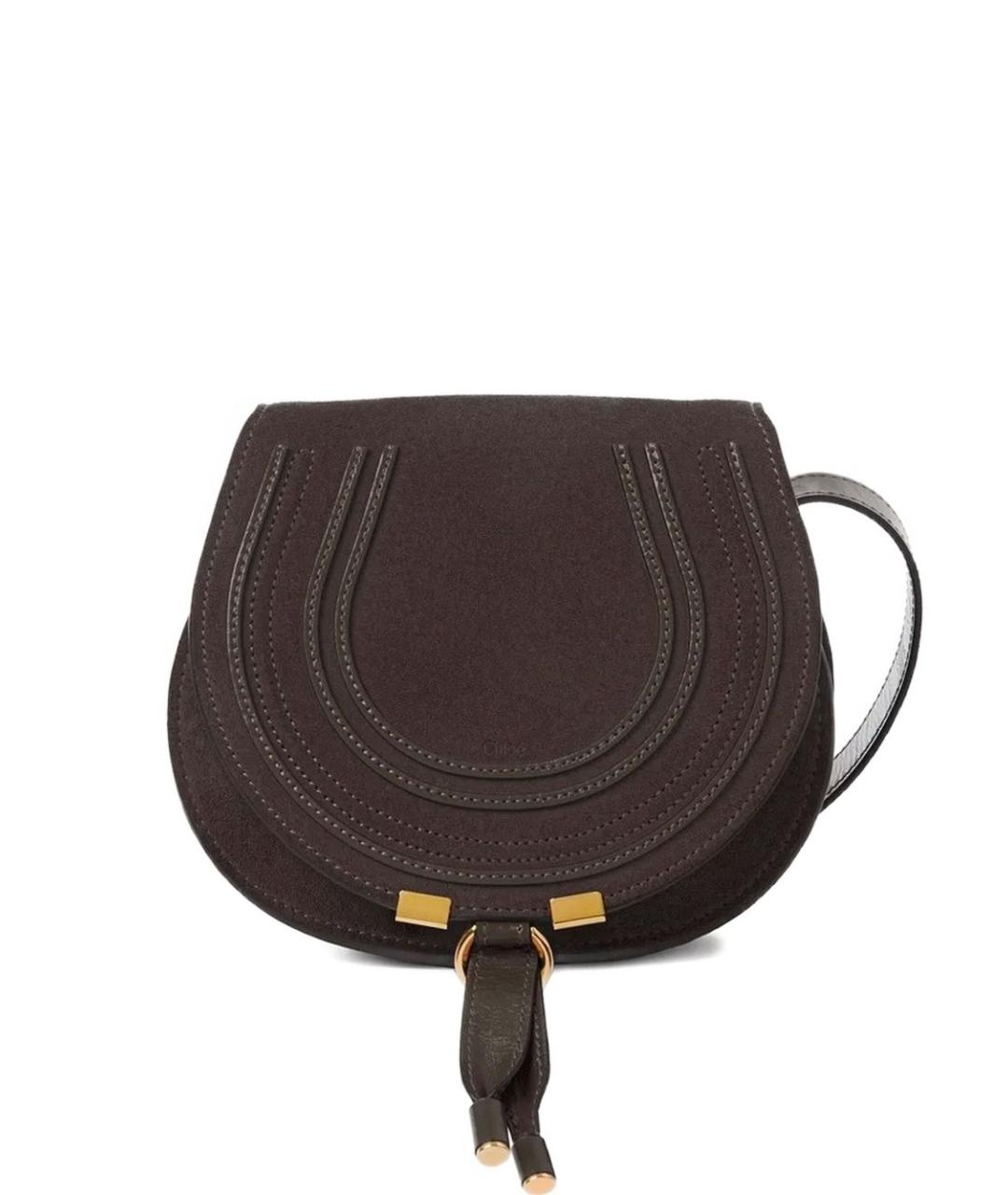 CHLOE Коричневая замшевая сумка через плечо, фото 1