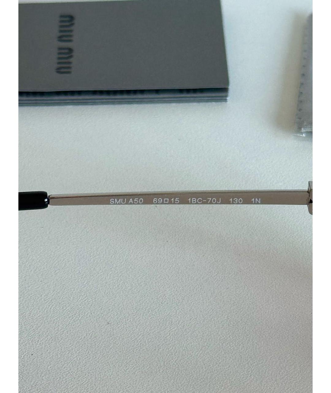 MIU MIU Розовые металлические солнцезащитные очки, фото 8